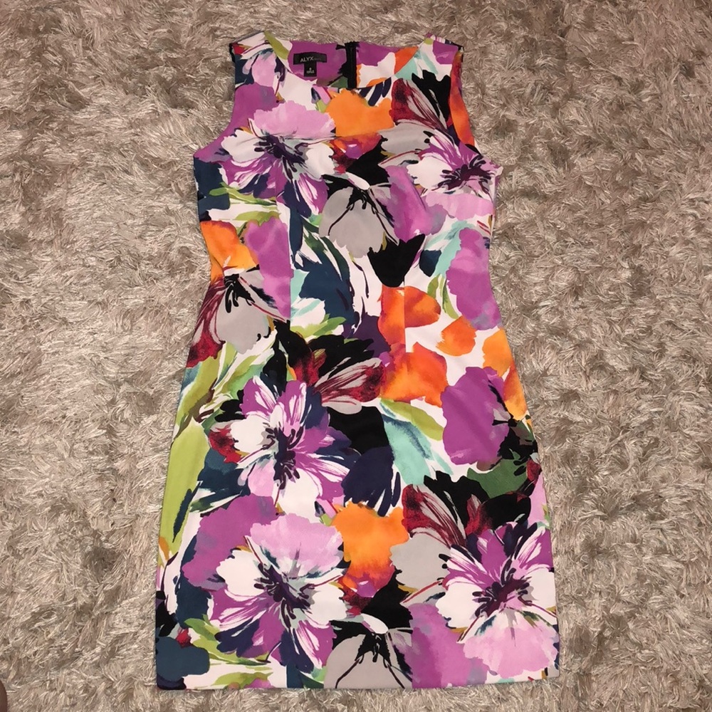 ALYX Sleeveless Floral-Printed Sheath Dress